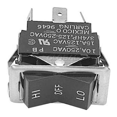 Allpoints Rocker Switch 7/8 x 1-1/2" DPDT Ctr-Off For Blodgett, BLO6503 42-1277